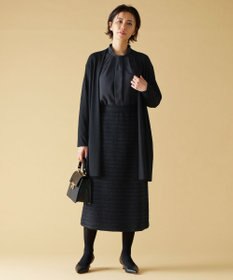 自由区 【洗える】ウールニットコンビジャージー ライトアウター