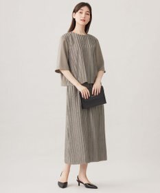 自由区 【セットアップ対応・洗える】フリンジジャガード スカート