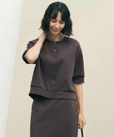 UNFILO L BEAUTY FORM JERSEY light スナップカーディガン