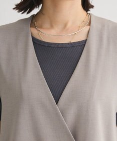 Green Parks イージーケアバックフリルジレ