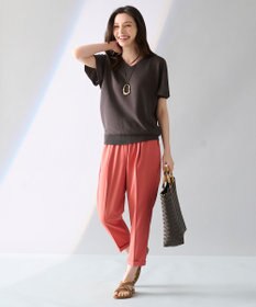 ANY 【洗濯機可/UVケア/アンチピリング】アクリルガーター バタフライスリーブニット