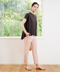 UNFILO 【シワになりにくい】BEAUTY FORM バックフレアTシャツ