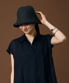 自由区 【UVカット・洗える】リボンブレード ハット