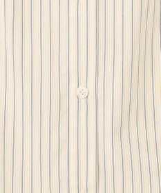 J.PRESS LADIES 【洗える】BEZ ドビーストライプ フリルネック ブラウス