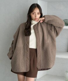 earth music&ecology 粒違い切替ボアブルゾン