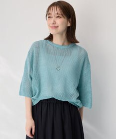 ANY 【洗濯機可/アンチピリング】アイレットメッシュニット