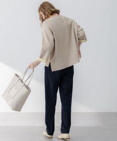 23区 【洗える】バイカラー リターンスリーブ ニット