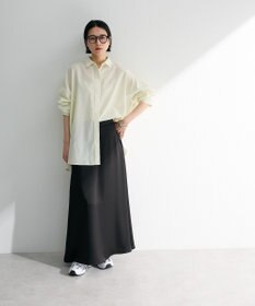 Green Parks 綿麻混レギュラーカラーＢＩＧシルエットシャツ