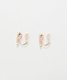 Phoebe 【金属アレルギー対応/痛くないシリーズ】ツイストバービジューライトフィットイヤリング　シャンパンゴールド