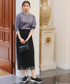 Tiaclasse 【洗える】ラメニットトップス