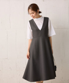 組曲 ウールライクスポンディッシュ ジャンパースカート