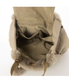 UNBILLION カシュカシュ cachecache / ポンポン付きエコファーラウンド型トートバッグ