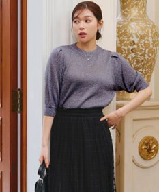 Tiaclasse 【洗える】ラメニットトップス