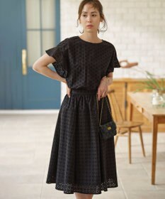 組曲 S 【WEB限定】エンブロイダリーレース フレアスカート