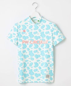 PW CIRCULUS 【永嶋花音プロ着用アイテム】【UV遮蔽率99.5% UVカット / 速乾 / ストレッチ】【WOMEN】アニマルドットモックT ゴルフウェア レディース