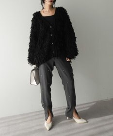 Green Parks フリンジニットカーディガン