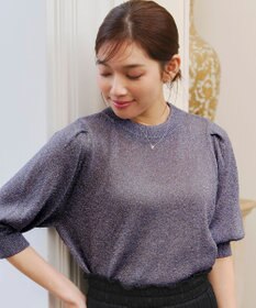 Tiaclasse 【洗える】ラメニットトップス