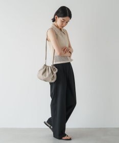 russet レザー巾着4WAYショルダーバッグ(CE-1454)