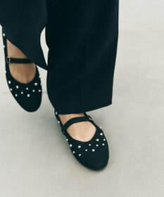 steppi ラウンドメッシュスタッズパンプス