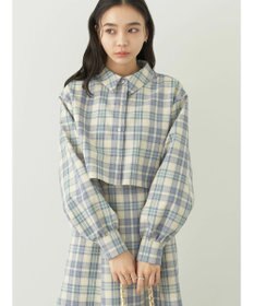 earth music&ecology ＣＨＥＣＫショートシャツジャケット