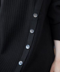 Tiaclasse L 【洗える】1枚でもレイヤード効果のあるサイドボタンチュニック