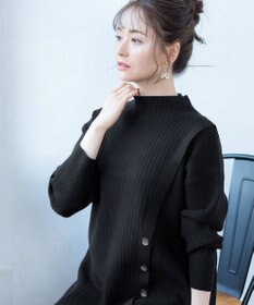 Tiaclasse L 【洗える】1枚でもレイヤード効果のあるサイドボタンチュニック