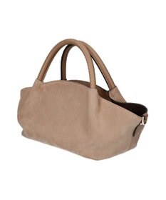 INTER-CHAUSSURES 【LORISTELLA】レザーハンドルスエードハンドバッグ