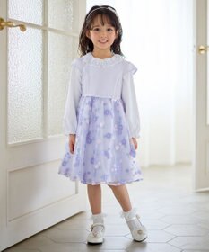 ANY KIDS 花柄刺繍ワンピース