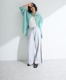 Green Parks 綿麻混レギュラーカラーＢＩＧシルエットシャツ