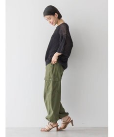 AMERICAN HOLIC 透かし編み半袖ニットプルオーバー