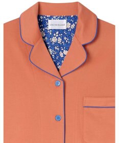 une nana cool 【綿100%】60/2 やわらか天竺 半袖開襟パジャマ MADE WITH LIBERTY FABRIC