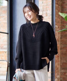 ANY 【洗える】ソフトタッチ求心ニット