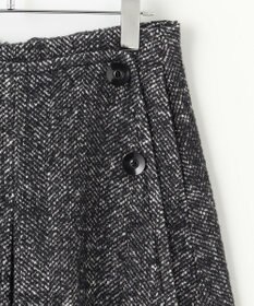#Newans 【セットアップ可能】裏地キュロットツイードスカート