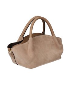 INTER-CHAUSSURES 【LORISTELLA】レザーハンドルスエードハンドバッグ