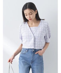 earth music&ecology ＳＥＴ２点　カットソーツィードアンサンブル