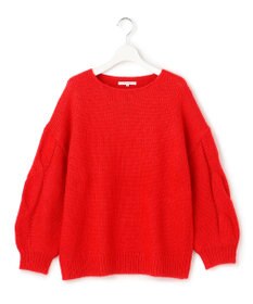 23区 【SLOW/一部店舗限定】ケーブル 袖デザイン ニット