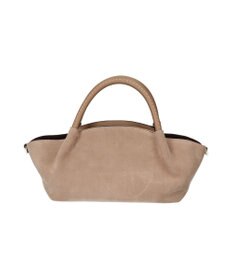 INTER-CHAUSSURES 【LORISTELLA】レザーハンドルスエードハンドバッグ