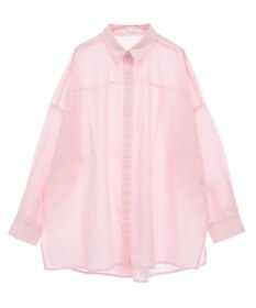 Green Parks 綿麻混レギュラーカラーＢＩＧシルエットシャツ