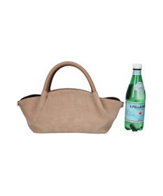 INTER-CHAUSSURES 【LORISTELLA】レザーハンドルスエードハンドバッグ