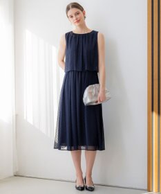 23区 【APPLAUDIR】ドットシアークレープ ドレス