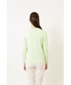 DAKS チェックジャカードコットンクルーネックカーデ