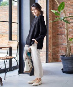 ANY 【洗える】ソフトタッチ求心ニット