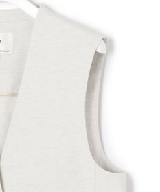 23区 L 【セットアップ対応】オックスストレッチ ノーカラー ジレ