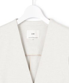 23区 L 【セットアップ対応】オックスストレッチ ノーカラー ジレ