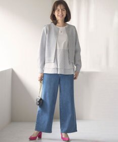 組曲 L スウェットライクニットブルゾン