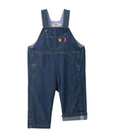 MIKI HOUSE HOT BISCUITS ワンポイントデニムオーバーオール＆セーラーカラー長袖Tシャツギフトセット【BOX付き】