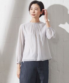 J.PRESS LADIES カチオン ストライプ カットソー