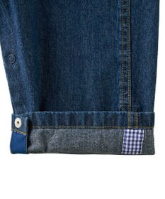 MIKI HOUSE HOT BISCUITS ワンポイントデニムオーバーオール＆セーラーカラー長袖Tシャツギフトセット【BOX付き】