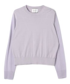 BEIGE， JULIE / コットンシルク 異素材プルオーバーニット