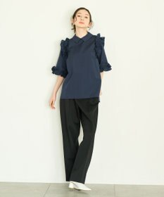 #Newans ロマンティックフリルディテールシャツ